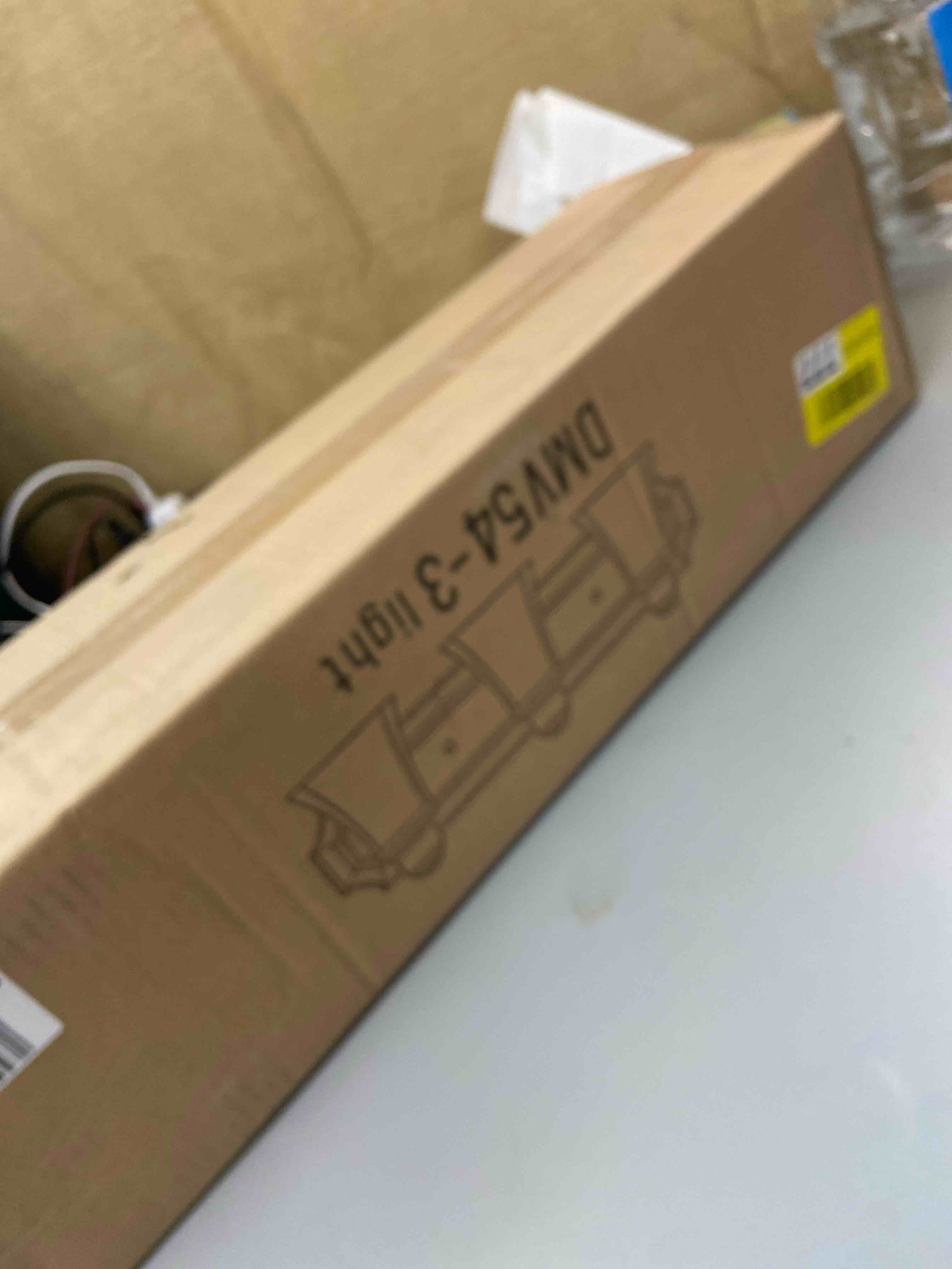 Condition photo showing New/Like New for broumy 4 - light / 3 - light satin nickel vanity light 3 -light 13 to 24 inches