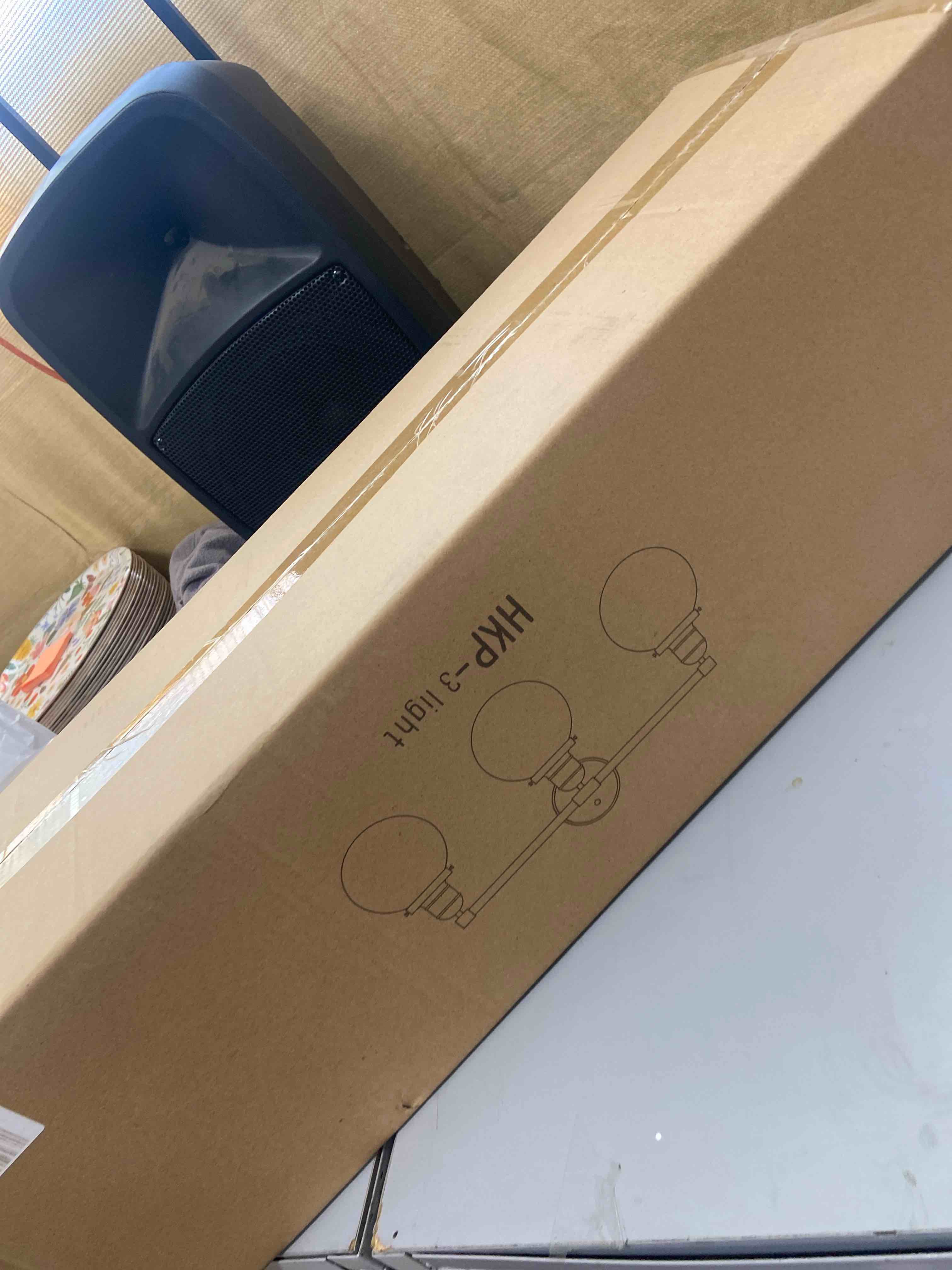 Condition photo showing New/Like New for mailer 3 - light black vanity light