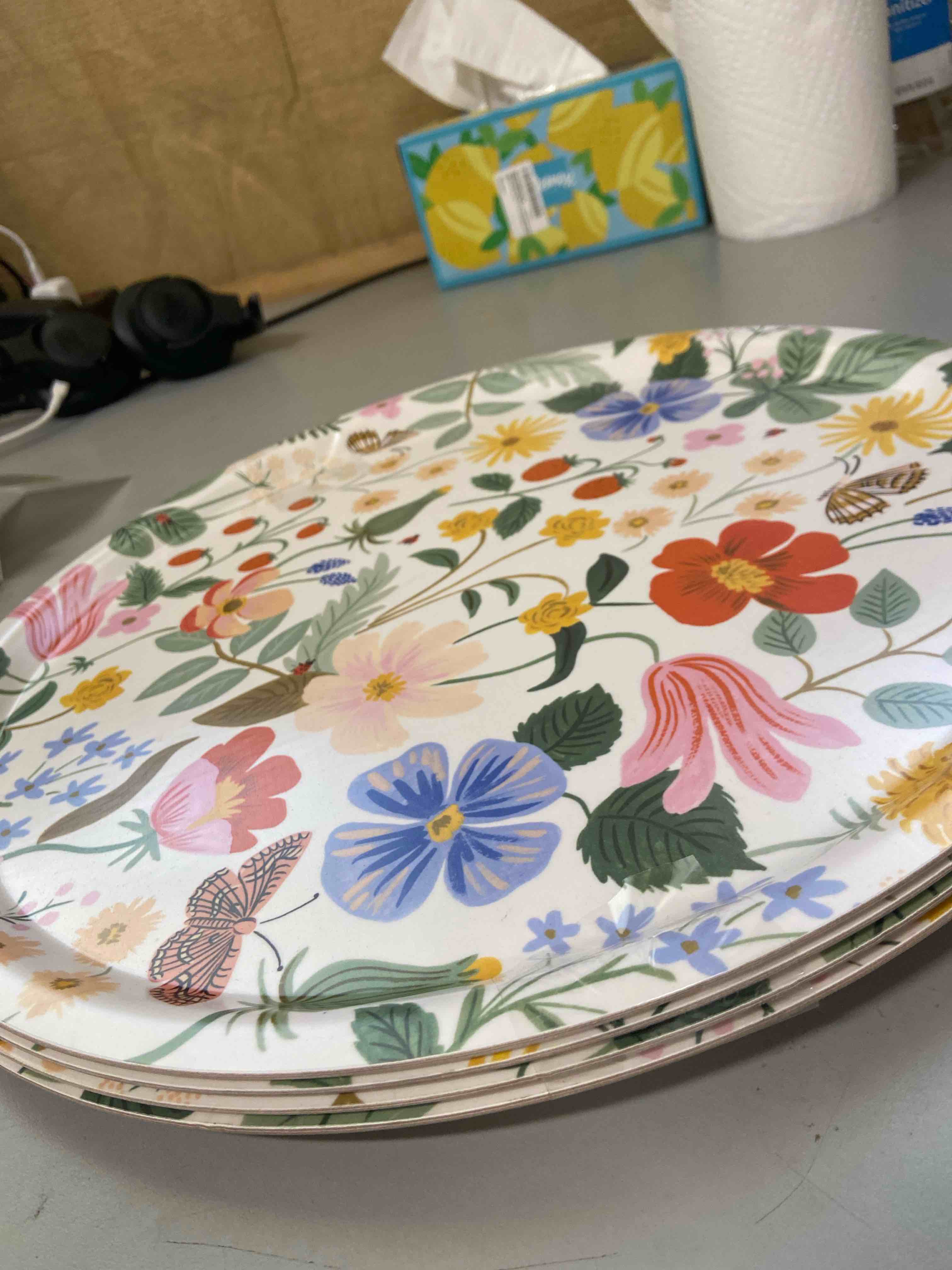 Condition photo showing New/Like New for solid wood serving trays 