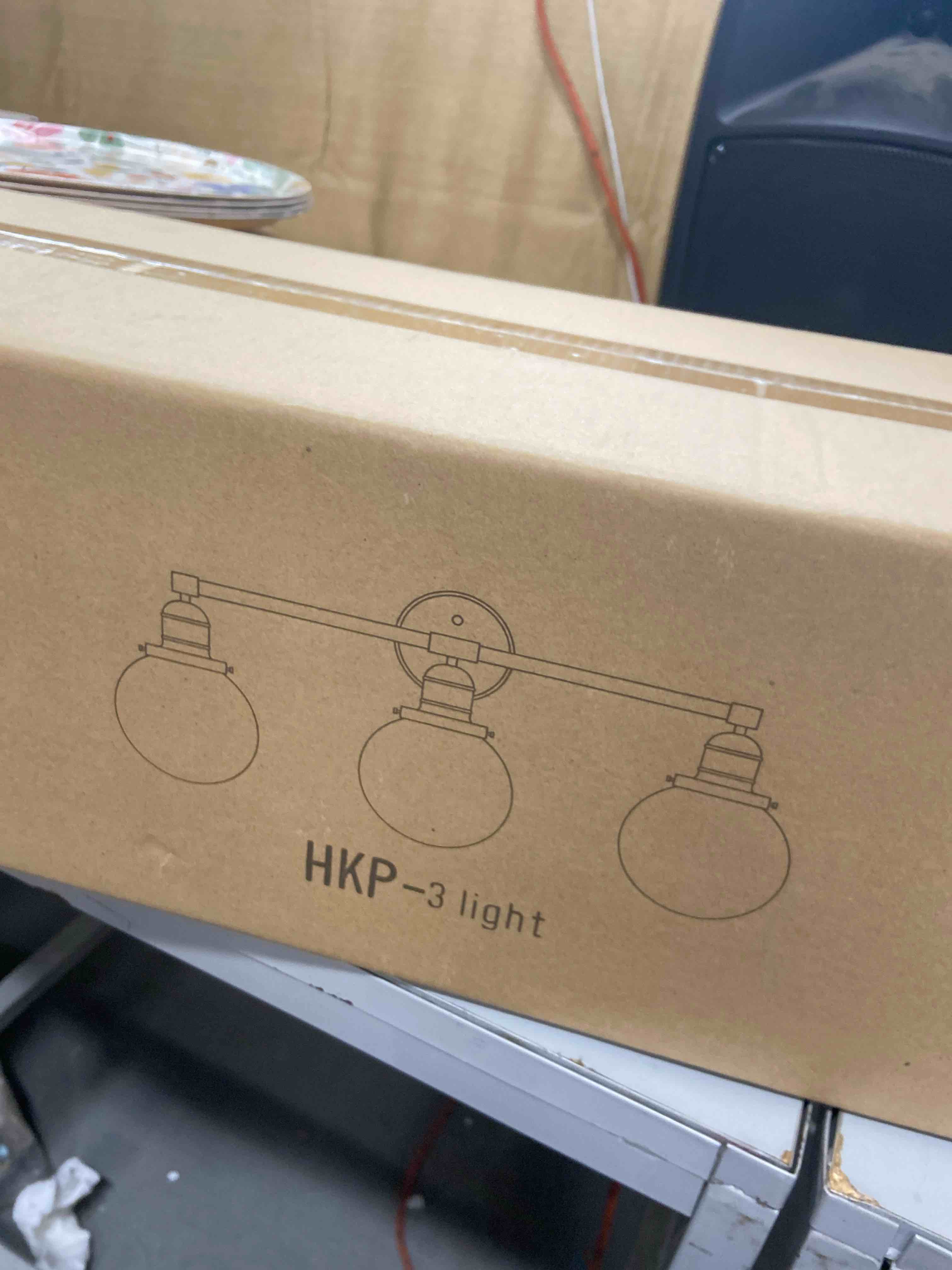 Condition photo showing New/Like New for mailer 3 - light black vanity light