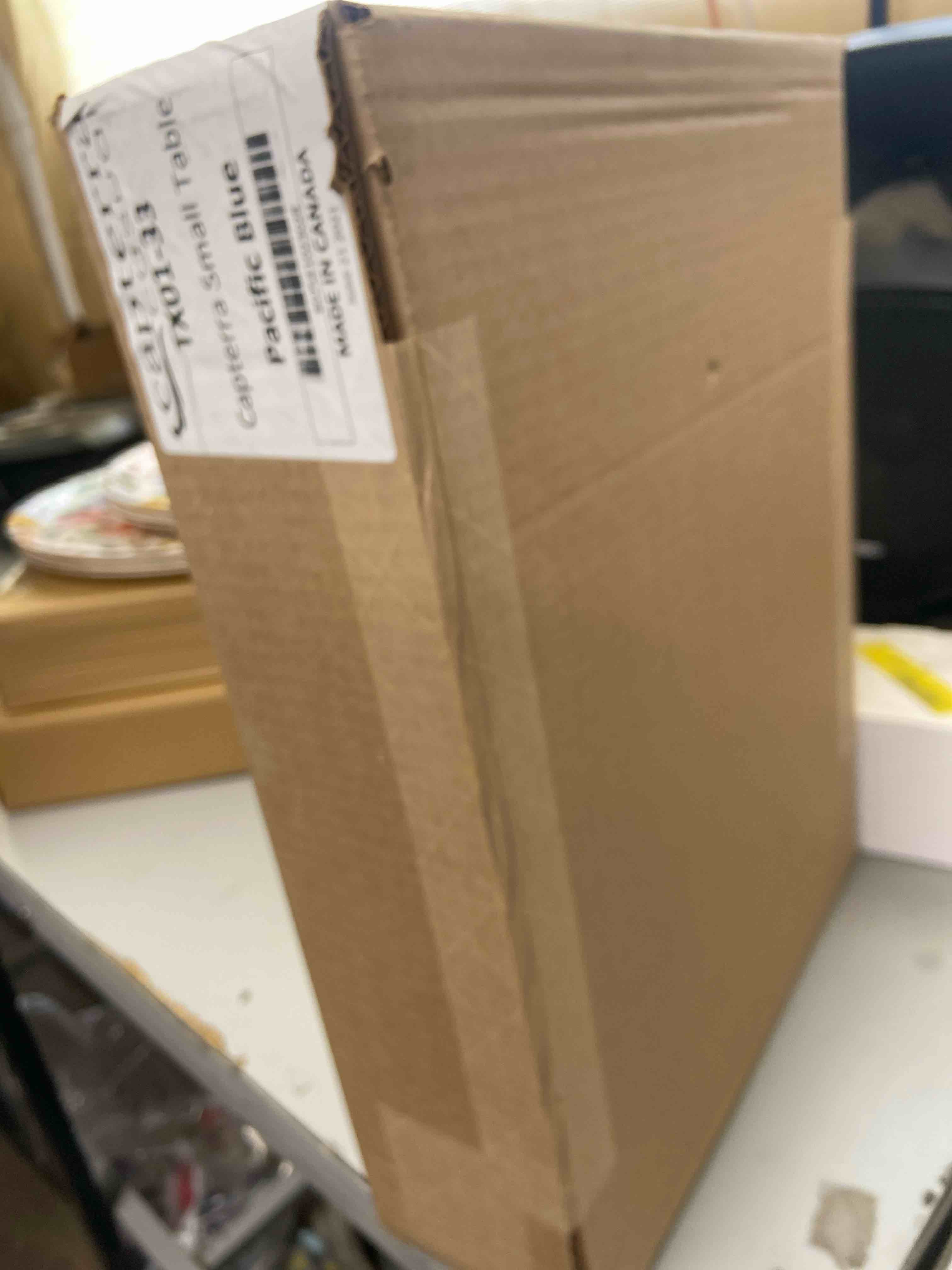 Condition photo showing New/Like New for capterra casual small rectangular table - pacific blue