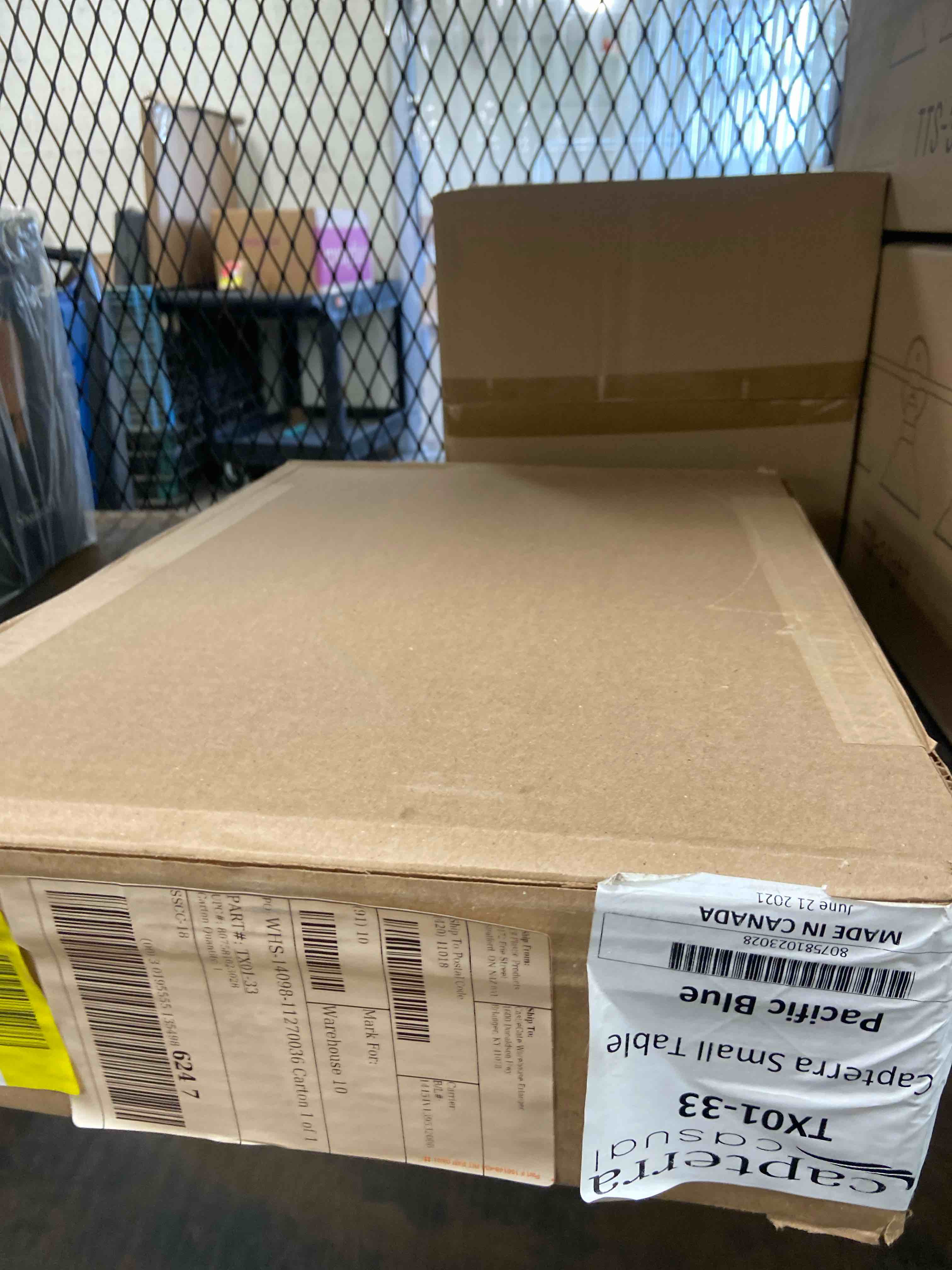 Condition photo showing New/Like New for capterra casual small rectangular table - pacific blue