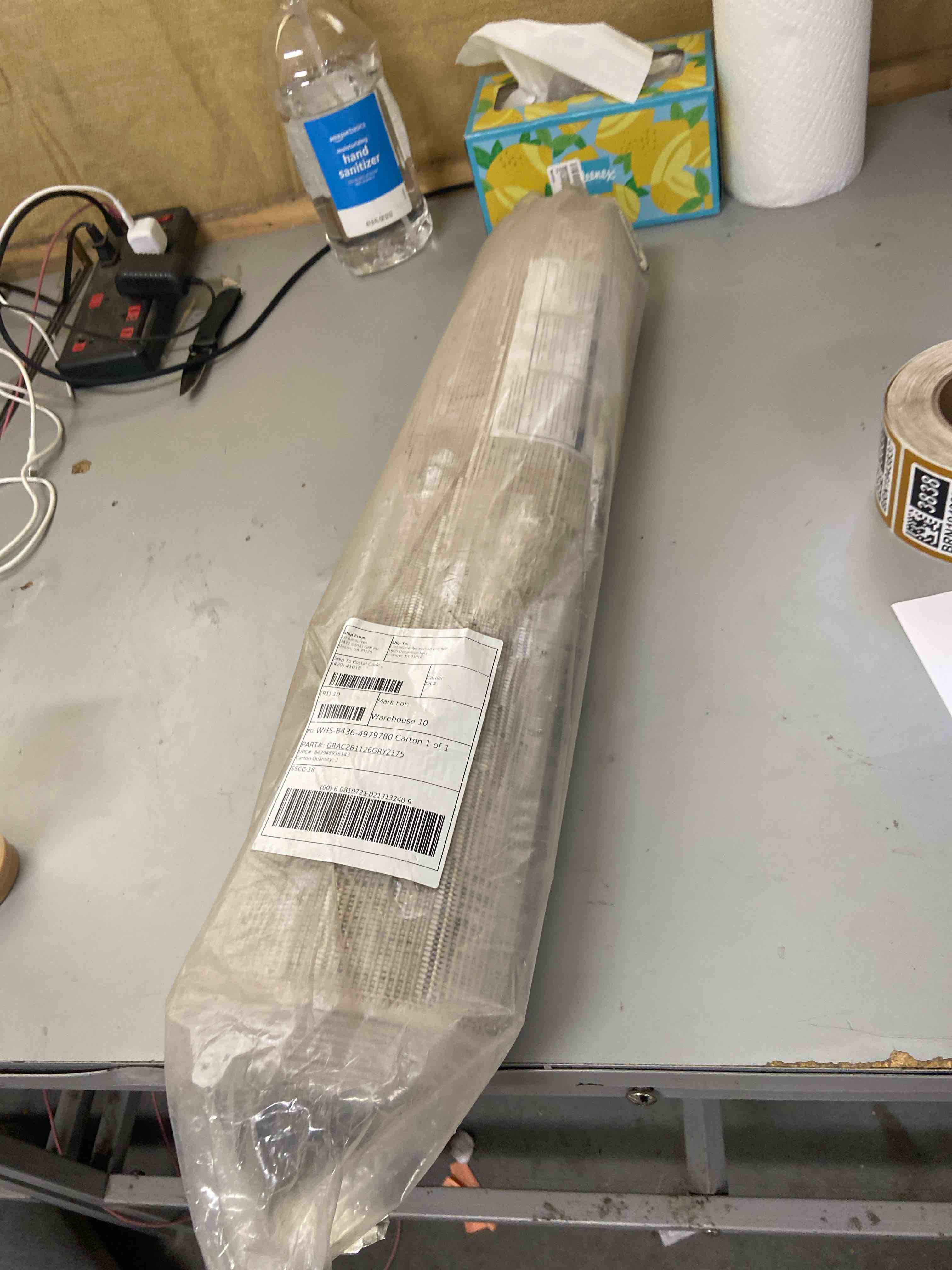 Condition photo showing New/Like New for lr home grace gray indoor runner rug(2'1" x 7'5")