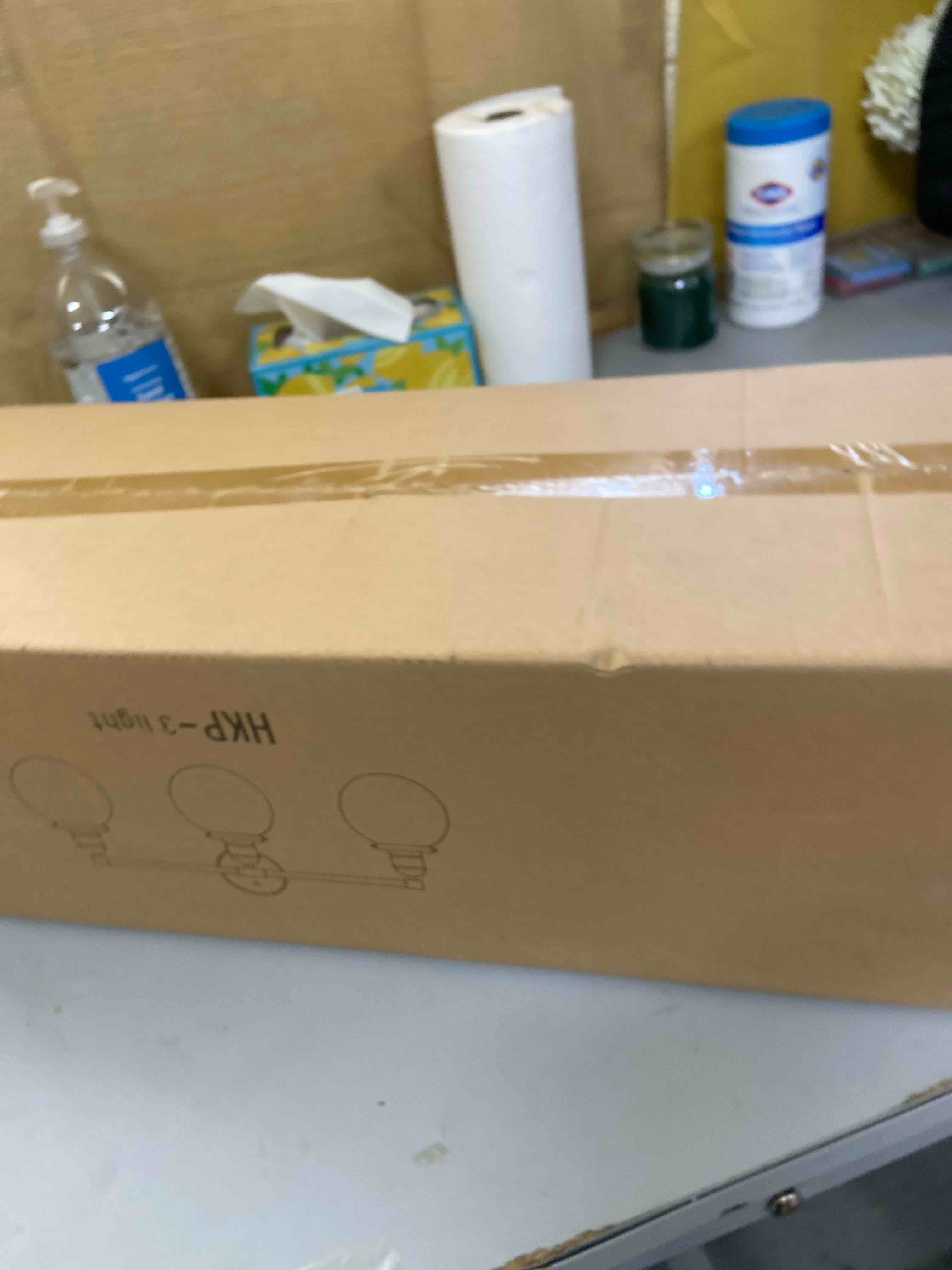 Condition photo showing New/Like New for mailer 3 - light black vanity light