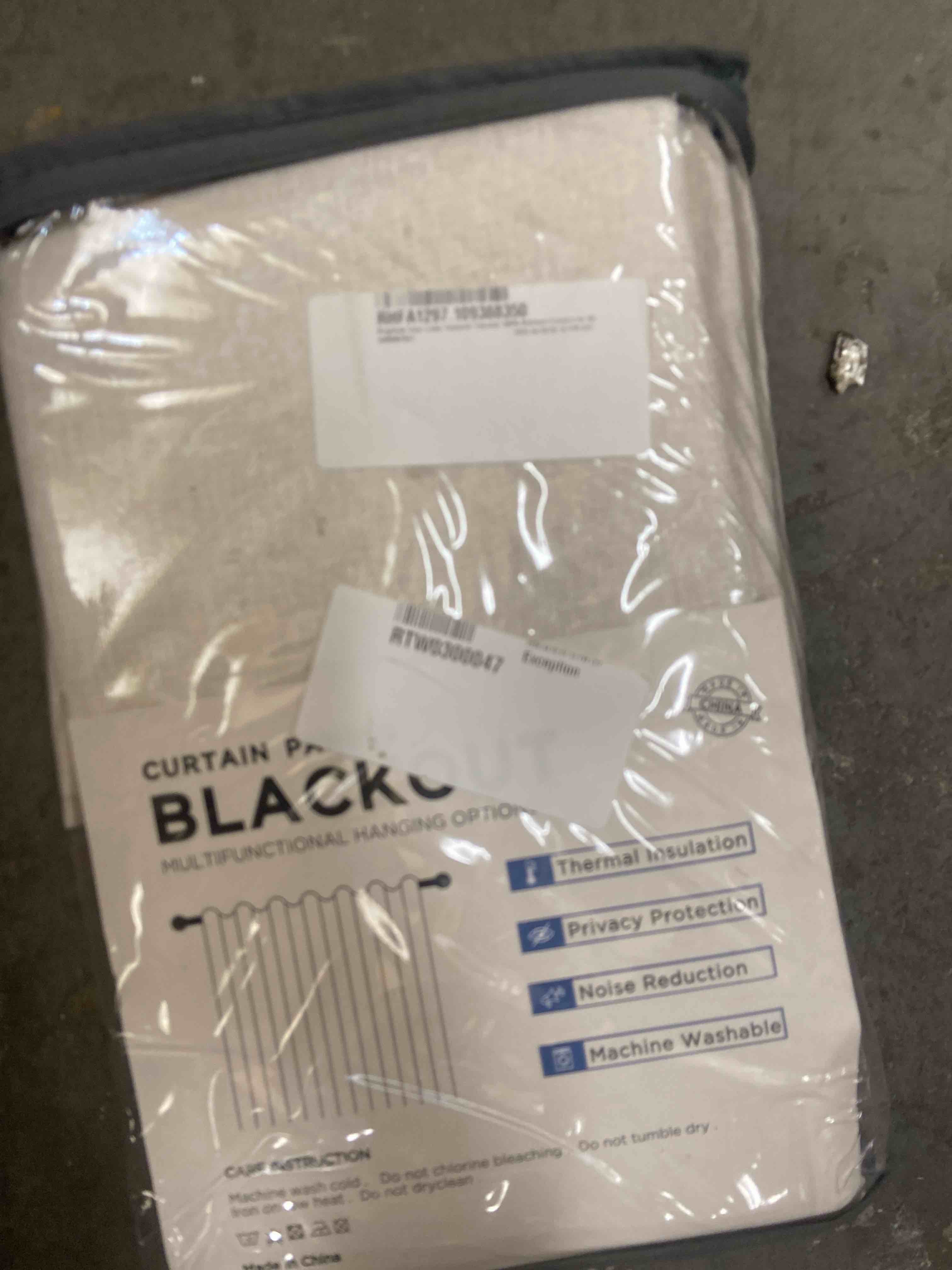 Condition photo showing New/Like New for black out 96 inch long boho curtains 2 panel set, farmhouse curtains for living room darkening/thermal/noise reduction textured flax linen drape 8ft hook&ring included birch off white 50"x96" natural linen 50"w x 96"l (pack of 2)