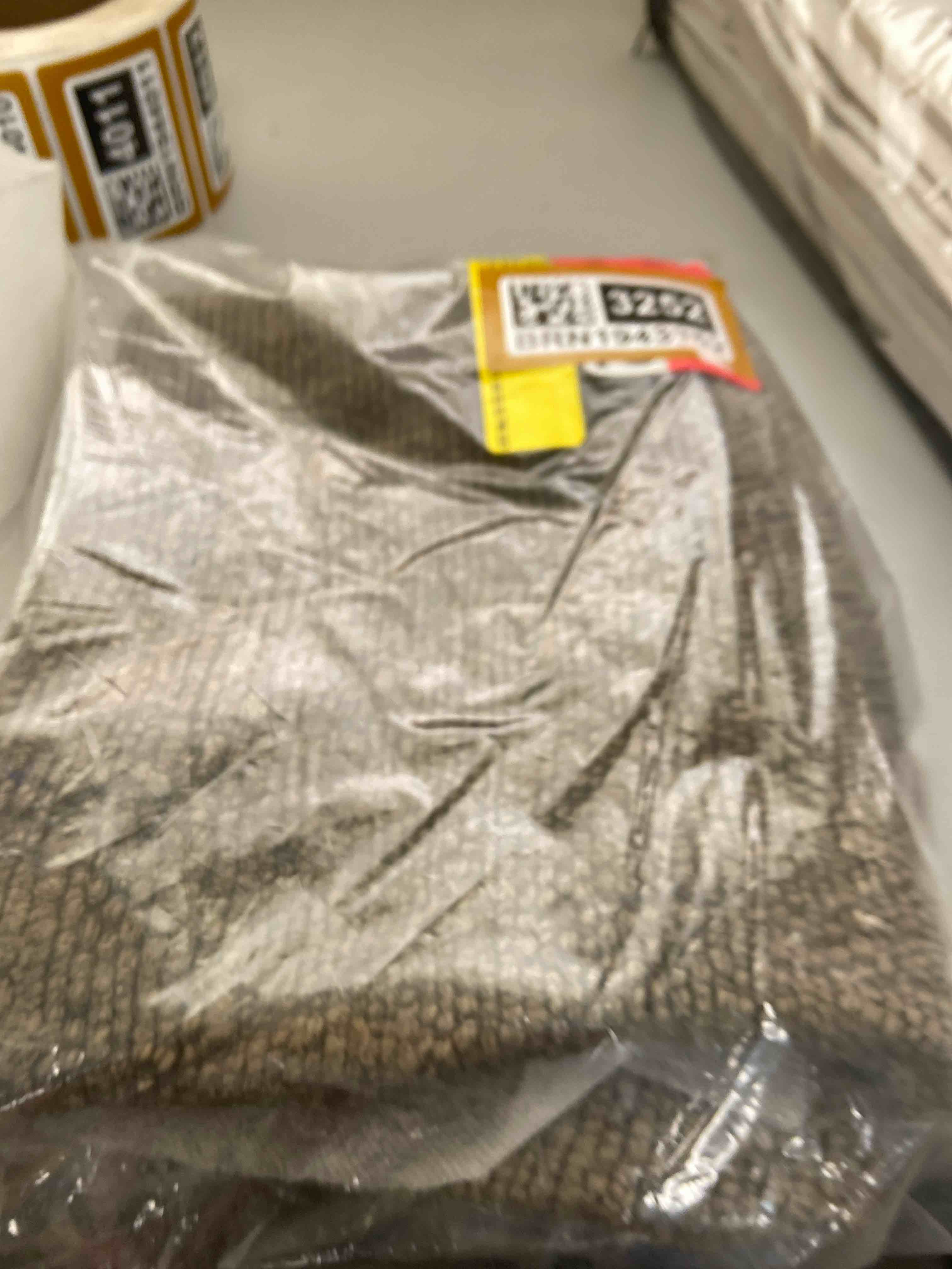 Condition photo showing New/Like New for creative co-op stonewashed silk and woven cotton pillow cover, charcoal