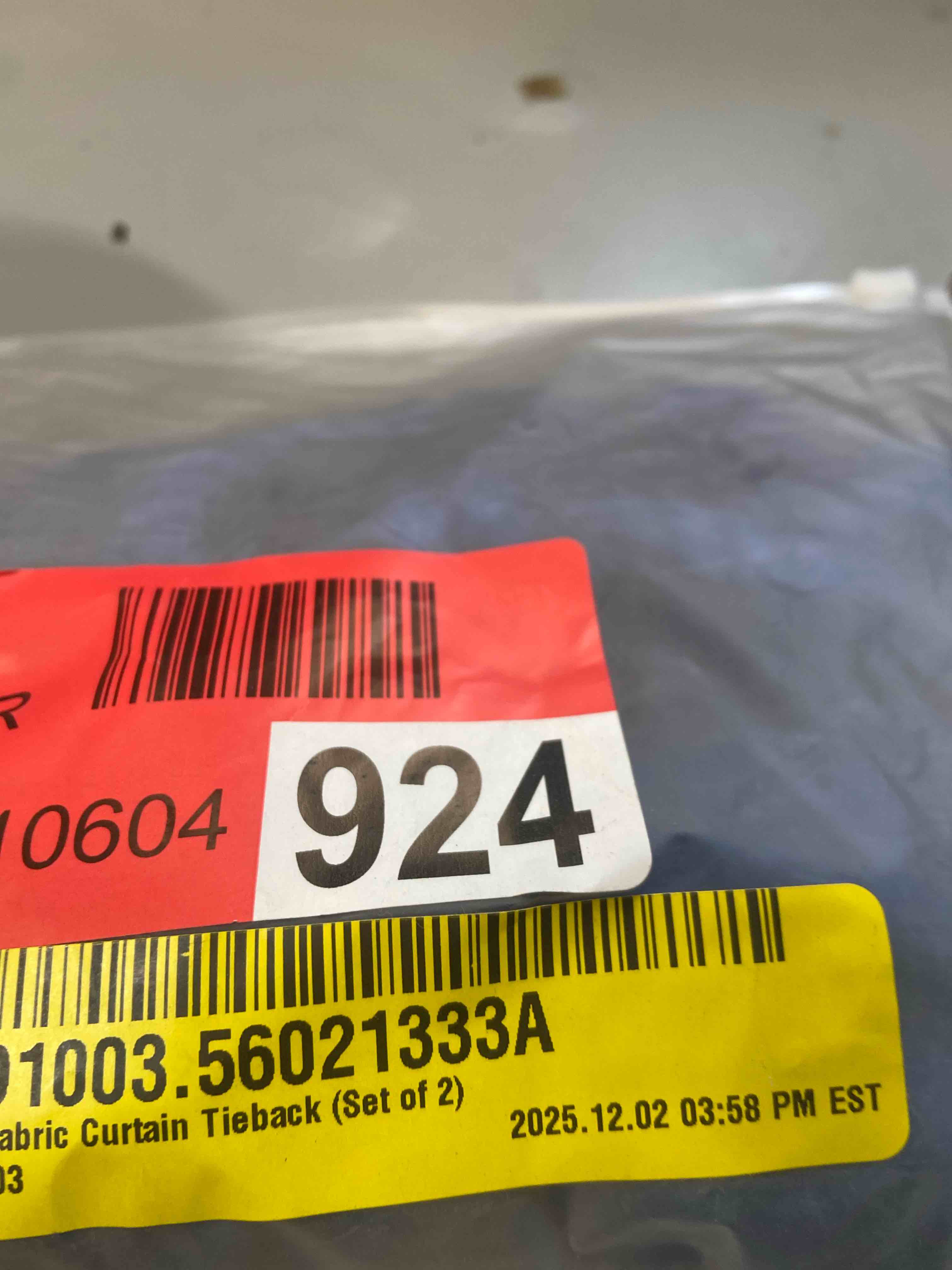 Condition photo showing New/Like New for charney fabric curtain tieback (set of 2)