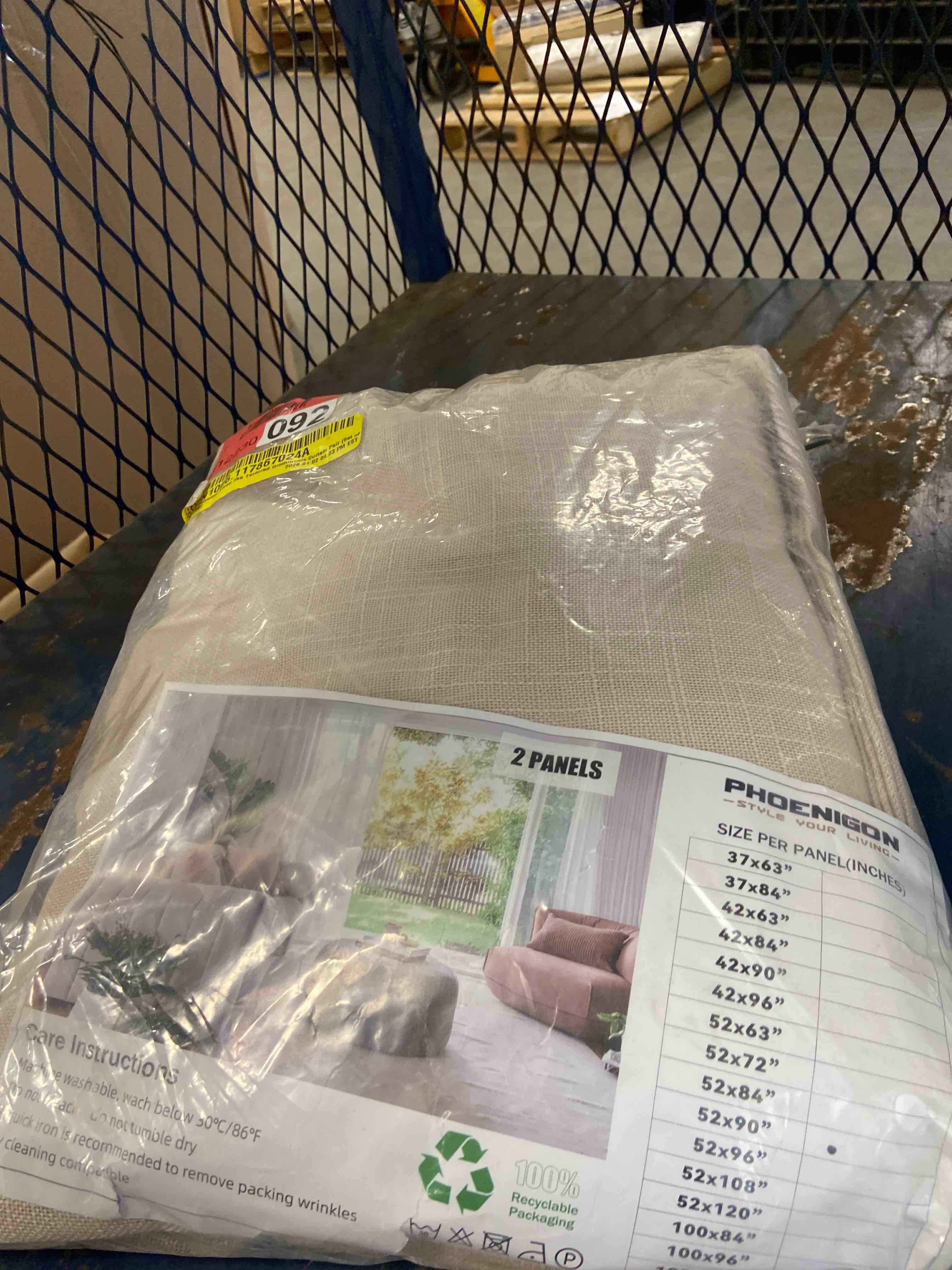 Condition photo showing New/Like New for nautica - cordelia crushed sheer curtain | window panel curtains | lightweight drapes | set of 2 panels | sheer | grommet header | measures 52" x 108" | taupe taupe 108"w x 52"l (pack of 2)