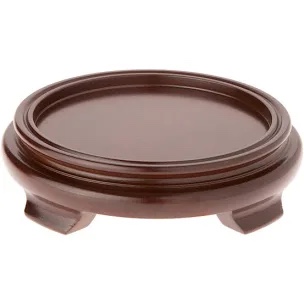 red barrel studio round wood veneer footed display base
