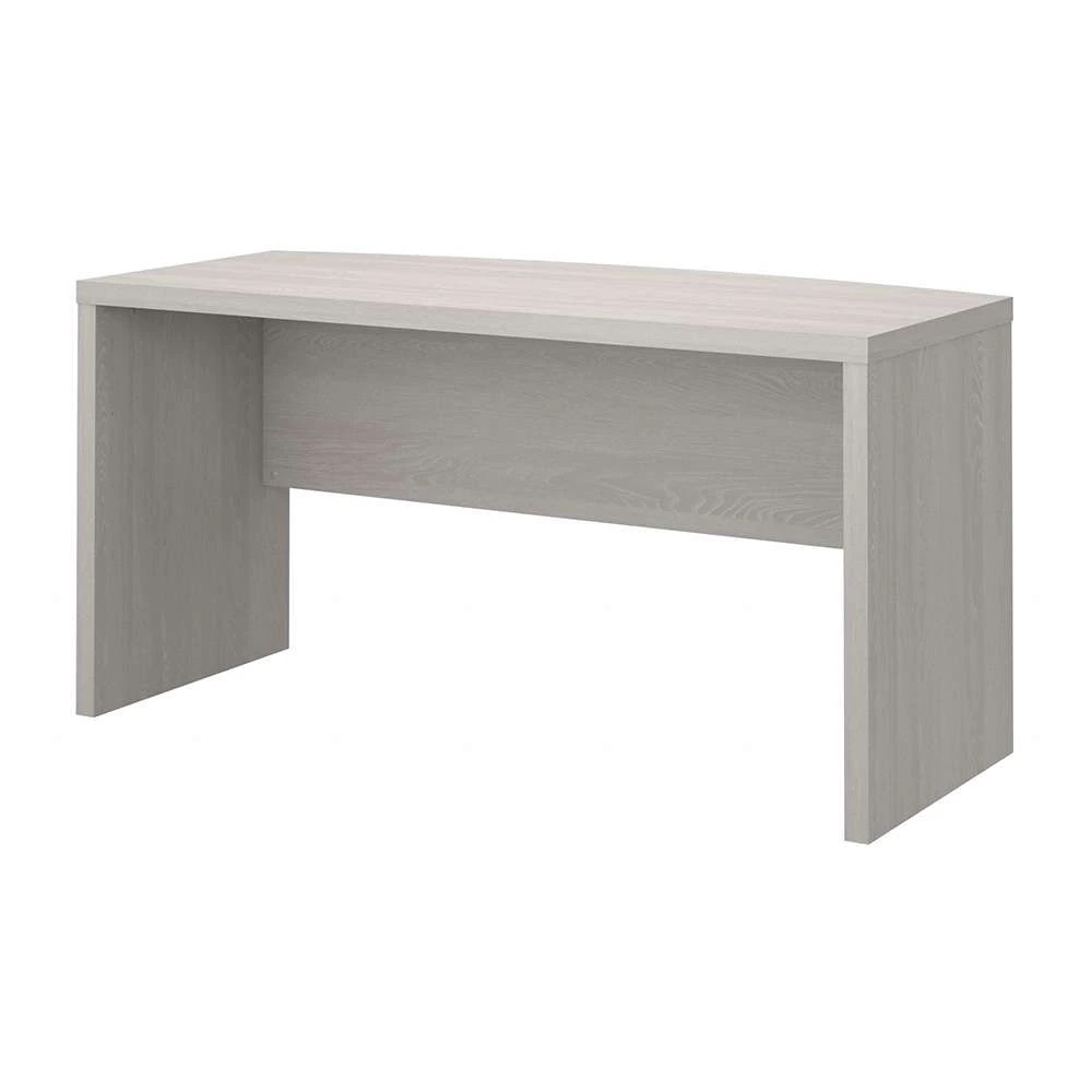 BUSH BUSINESS FURNITURE - ECHO 60W BOW FRONT DESK IN GRAY SAND