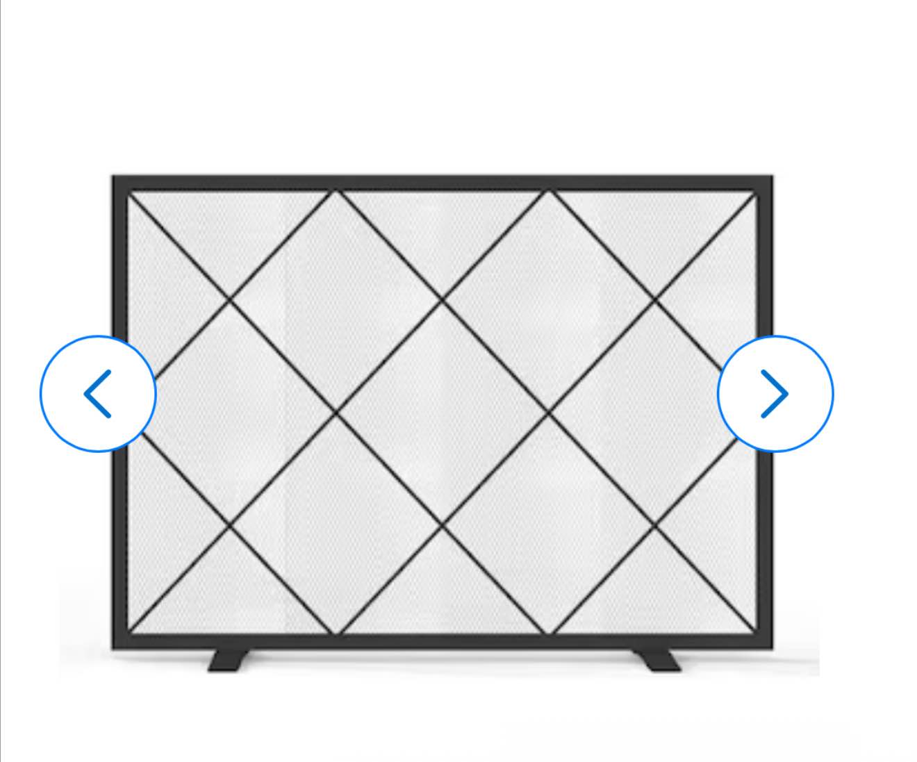 Style Selections 39-in Black Steel 1 -Panel Diamond Fireplace Screen
