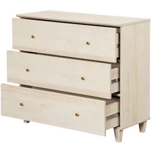 (Box damaged) Lysiane 2-In-1 Wooden Dresser With 6 Drawers For Bedroom