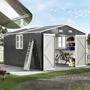 AMERLIFE Outdoor Storage Shed, Metal (ONLY BOX 2 OF 3)