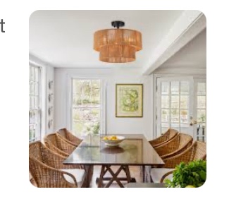  Vidrine 3 - Light Dimmable Rattan Semi Flush Mount Ceiling Light