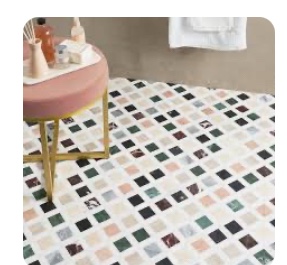 Lula Multicolor 11.92 in. x 11.92 in. Polished Marble Floor and Wall N
