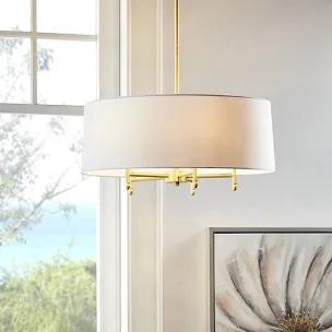 Presidio 5 - Light Dimmable Chandelier with Drum - shaped Fabric