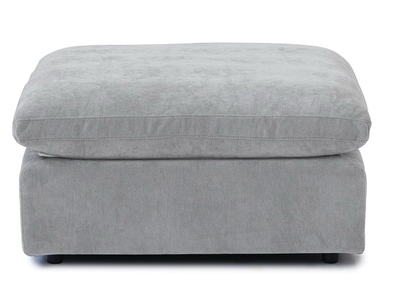 JACH Modular Ottoman Seater for Living Room, Cushion Covers Removable, Minimalist Comfy Footstool, Breathable Ottoman for Living Room Apartment (Light Grey). BASE ONLY