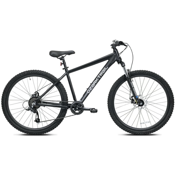item needs to be assembled. 27.5" ozark trail vibe mountain bicycle, medium frame, fits riders 5'3" - 5'8", black, adult