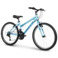 Needs to be assembled. rear rim slightly bent.Huffy 29 inch Rock Creek Women s Mountain Bikes  Ages 13 Years up  Blue