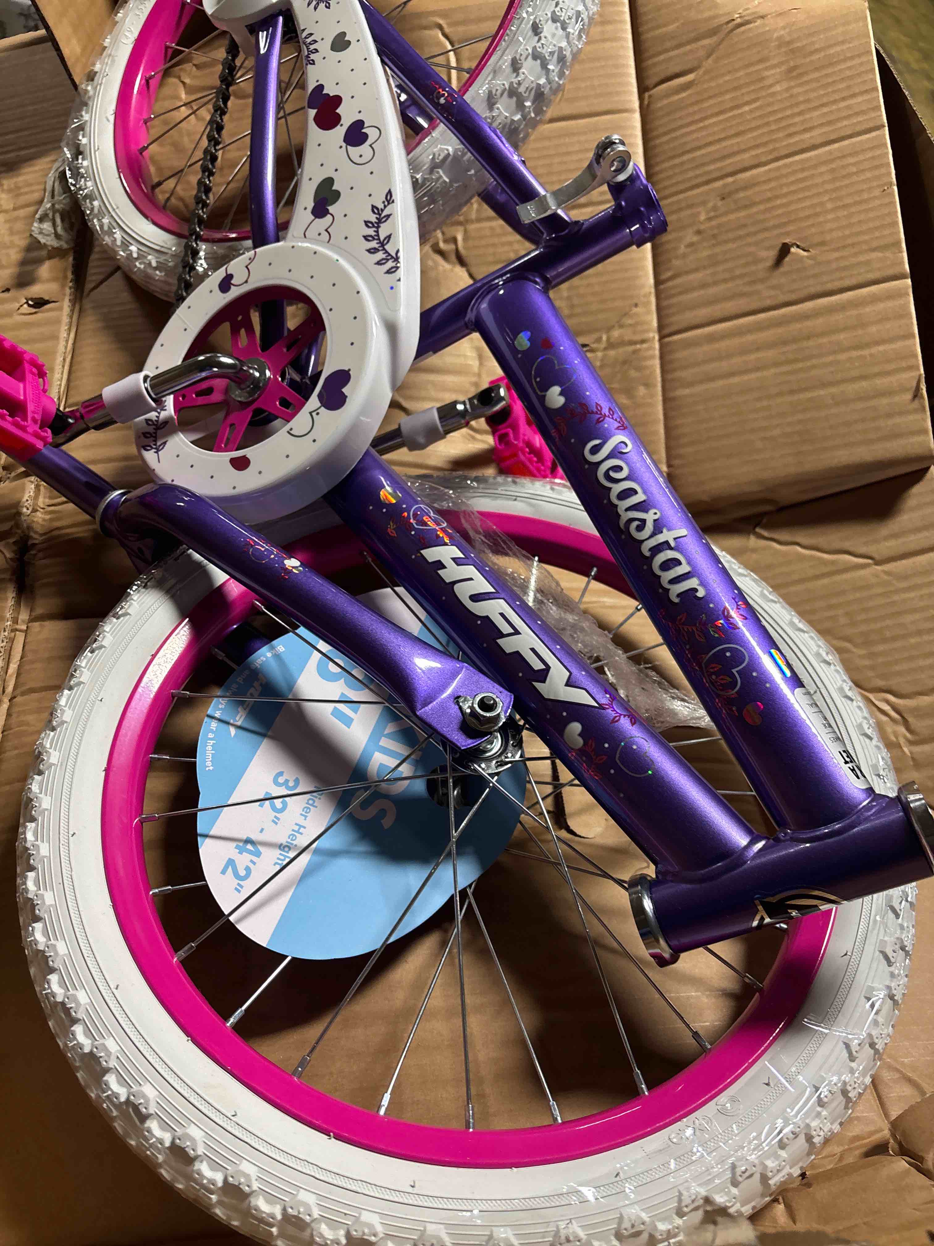 Missing parts.Huffy 18 in. Sea Star Girl Bike  Metallic Purple