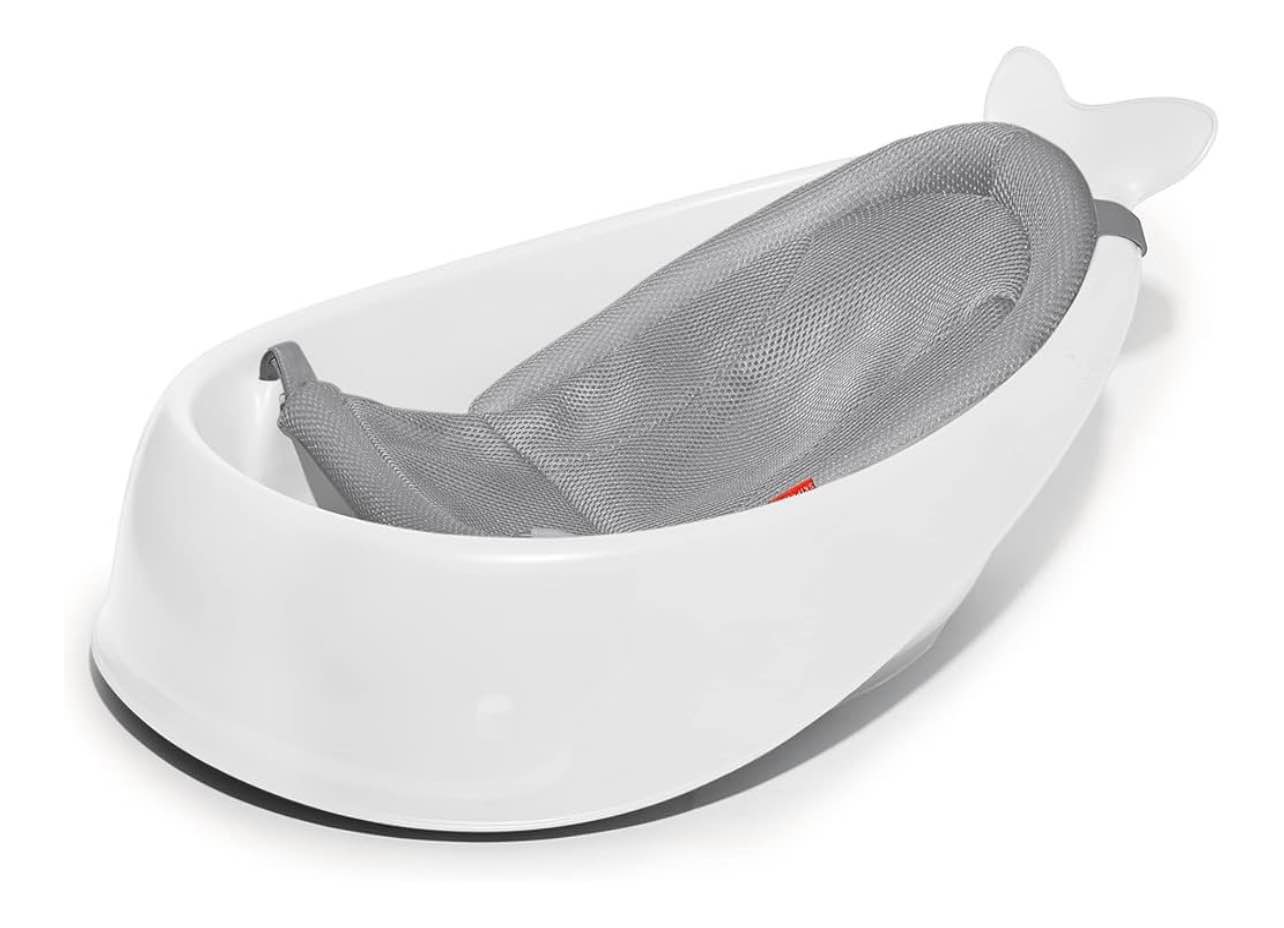 Skip Hop Infant Bath Tub 3-Stage Grow With Baby Smart Sling MOBY Bathtub White Age 0+