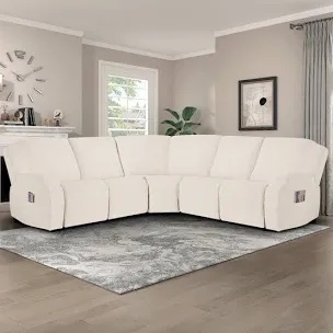 Wald 5-Pieces Oversized Recliner Couch Covers With Pockets For Recliner sofa