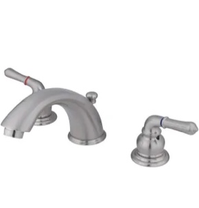 Kingston Brass KB968 Magellan Widespread Bathroom Faucet with Retail Pop-Up  Brushed Nickel