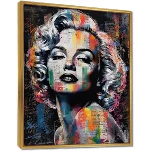 Marilyn Monroe Retro Collage Woman Pop Wall Art