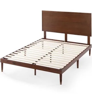 hermes contemporary modern solid wood platform bed with adjustable king