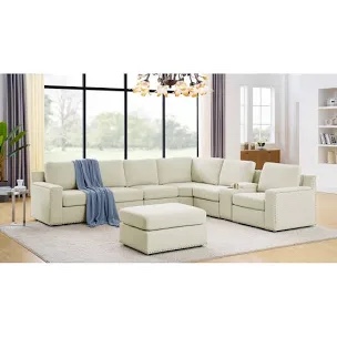 (Missing 2 boxes) Akshada 8 piece upholstered sectional