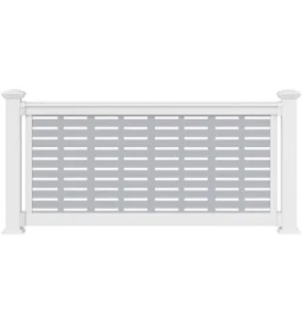 6 ft. w x 36 in. h t-top vinyl rail for decorative screen panel infill