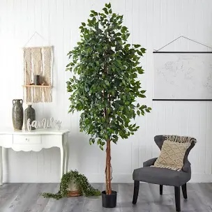 96" Artificial Ficus Tree in Planter