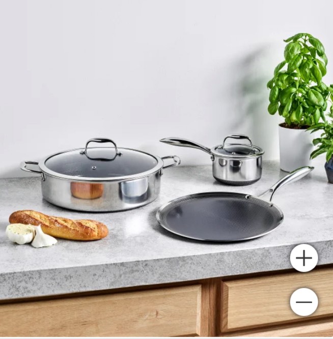Hexclad 5-piece Hybrid Cookware Set