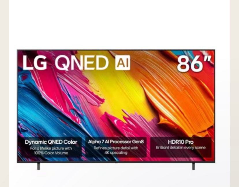 86 Inch Class LG QNED AI QNED70A 4K Smart TV 2025