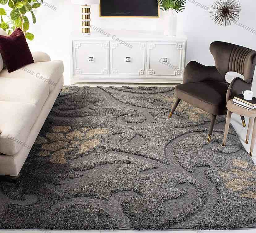 Luxurious Carpets California Premium Shag Collection Super Soft & Plush Modern Shaggy Carpet for Living Room Bedroom and Hall with 2" Inch Thickness 5 x 8 feet Color