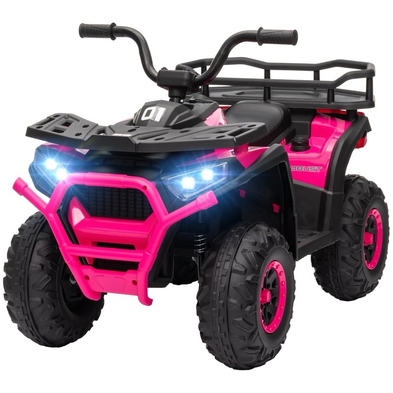 Qaba 12V Kids ATV, 4 Wheeler Quad w/ 4 Spring Suspension Wheels