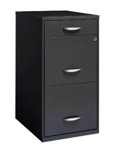 Space Solutions 3 Drawer Letter Width Vertical File Cabinet with Pencil Drawer Charcoal