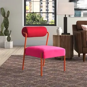 Jolean velvet back dinning chair 