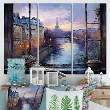 Daylight Paris l on canvas 3 piece 
