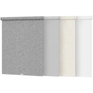 GENIMO 100% Blackout Roller Window Shades, Window Blinds Cordless with Thermal Insulated, UV Protection Fabric, Mini French Door Blinds for Home, Office, Bedroom, Easy to Install, White, 35" W X 75" H