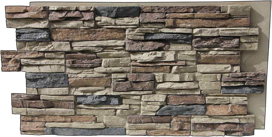 Lightning Ridge 48 in. x 24 in. Class A Fire Rated Faux Stone Siding Panel Finished Nature Spirit