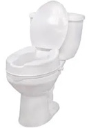 RaisedToiletSeat,4"W/Lid, 1/bx, RTL