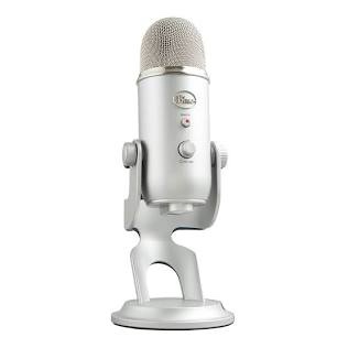 logitech for creators blue yeti usb microphone for gaming, streaming, podcasting, twitch, youtube, discord, recording for pc and mac, 4 polar patterns, studio quality sound, plug & play-silver
