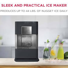 frigidaire gallery countertop crunchy chewable nugget ice maker, 44lbs per day, auto self cleaning, 2.0 gen, black