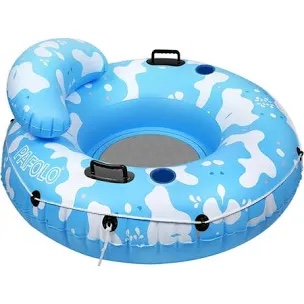 river tubes for floating heavy duty, pool float adult, 45" inflatable float tube for beach lake rafting, river floats with mesh bottom