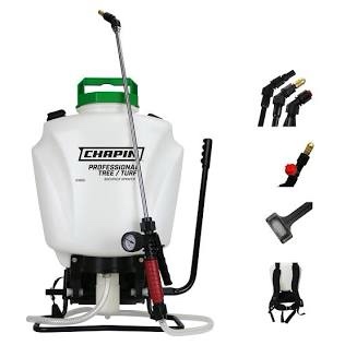 chapin 61900 made in the usa 4 gallon tree and turf pro commercial backpack sprayer with stainless steel wand, 3 nozzles, 3 stage filtration, translucent white