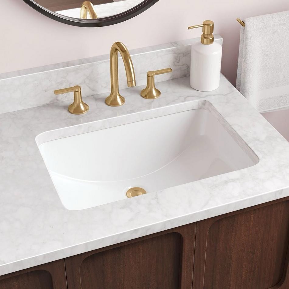 18" Myers Rectangular Porcelain Undermount Bathroom Sink 18SJZWH-WH