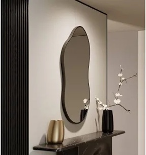 irregular unique shaped wall mirror, asymmetrical mirrors, cloud mirror, wavy mirror, morden wavy wall mirror for entryway living room bedroom bathroom