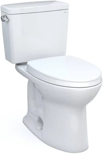TOTO Drake Two-Piece Elongated 1.6 GPF Universal Height Tornado Flush Toilet