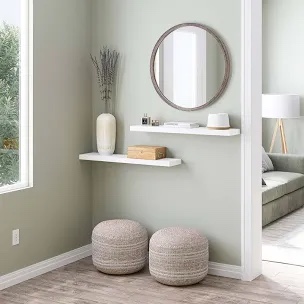 miami 36" w x 8" d floating shelves with invisible wall mount brackets